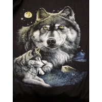 WOLVES FACE AND STARS